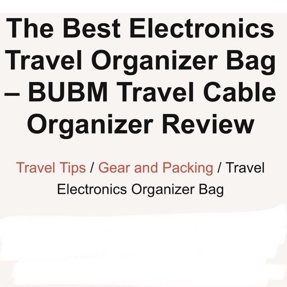 BUBM 3 Layer Electronics & Travel Organizer for Tablet cords electronics NWOT - Picture 11 of 14